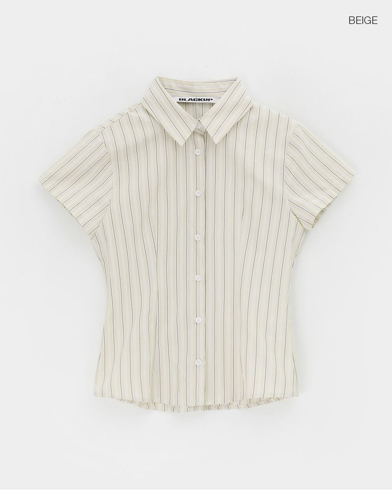 [MADE] Bade Stripe Short Sleeve Shirt