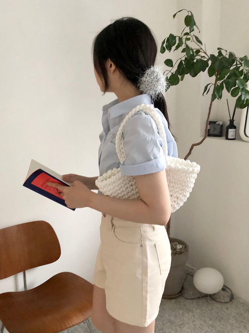 basket bag (white)