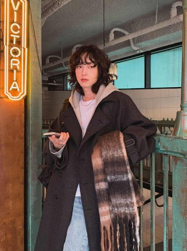 [LAN ARCHIVE] Louis Herringbone Trench Wool Coat