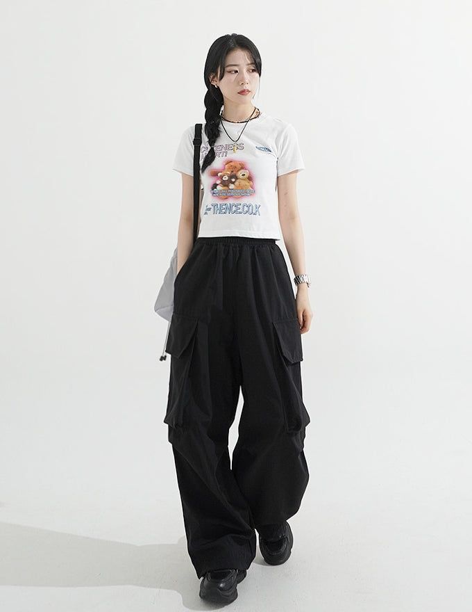 テディクロップドTシャツ
