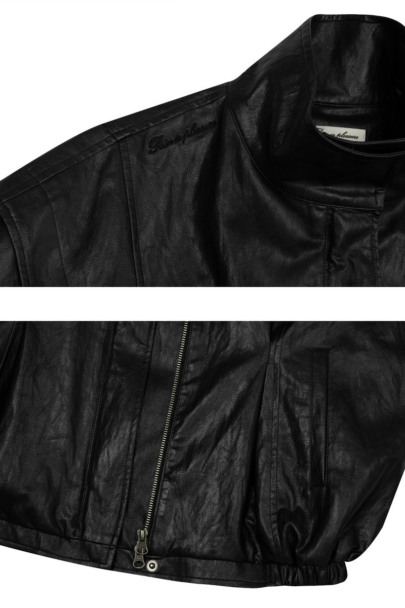 THALIA LEATHER JACKET black