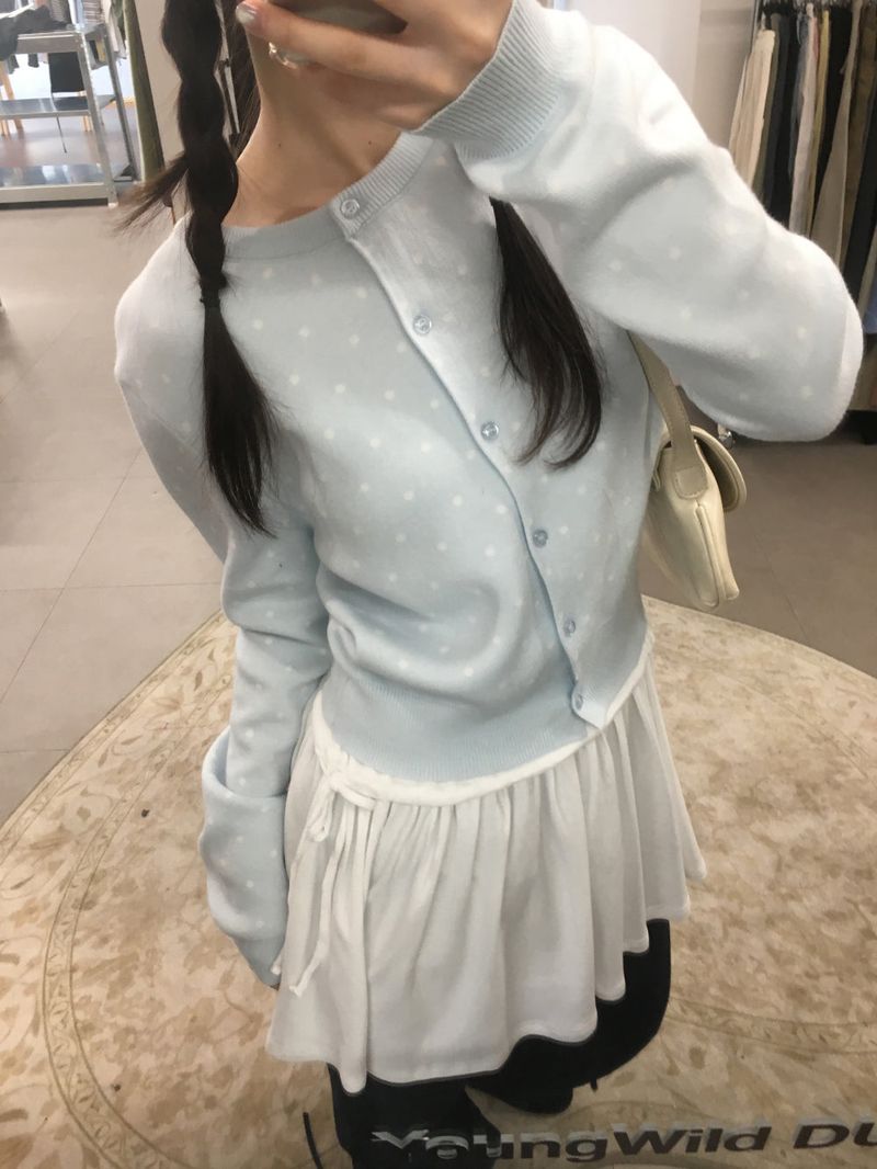 Vero Poa Dot Cardigan (3color)