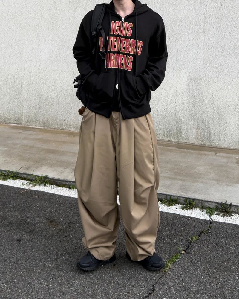 Luve Cotton Curved Wide Pants