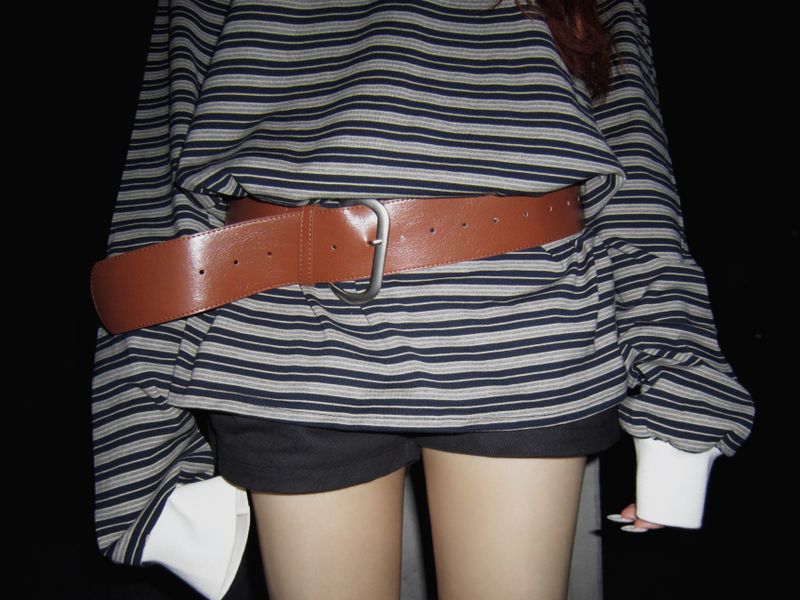 Leather lock belt