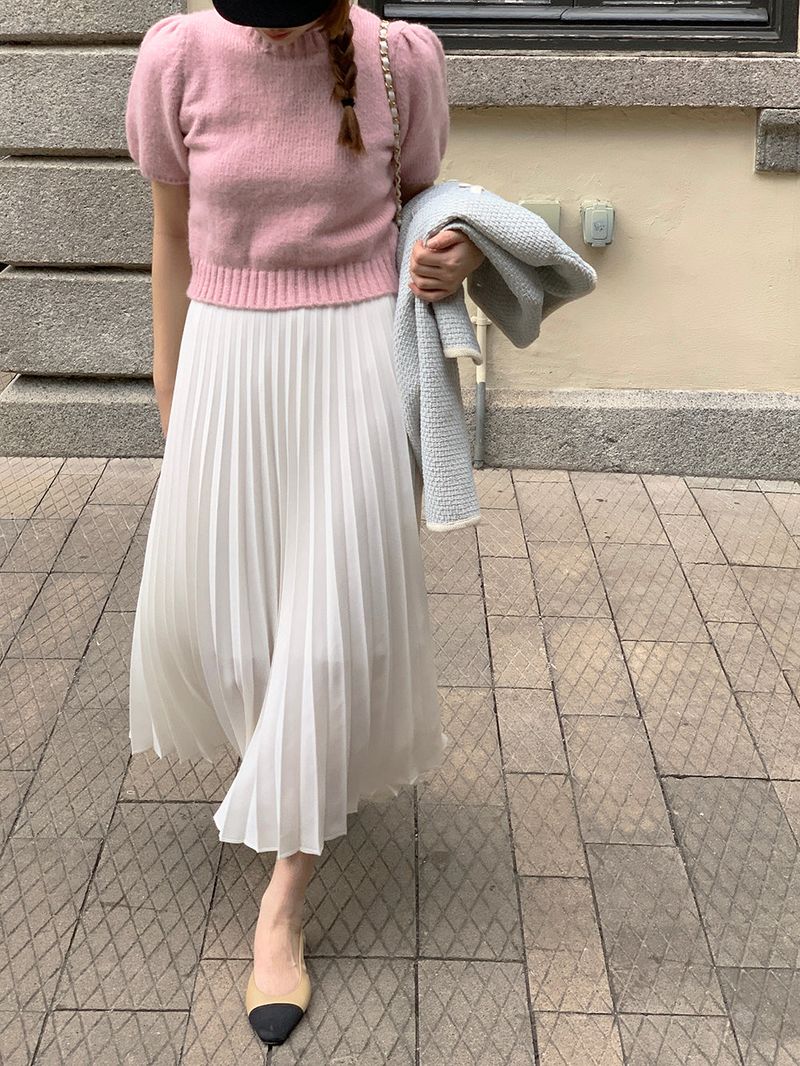 [MADE] LOVE MORE PINTUCK LONG SKIRT