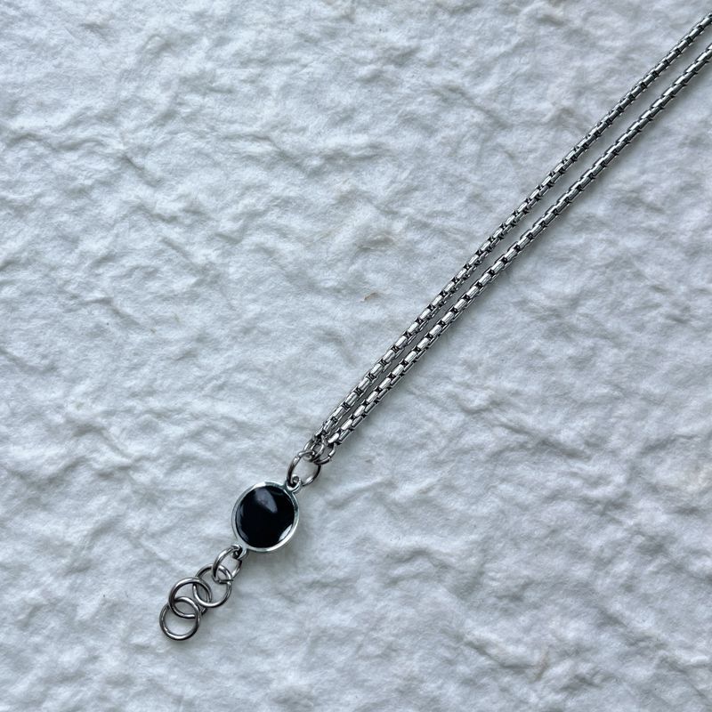 Black Accent Double Chain Bracelet