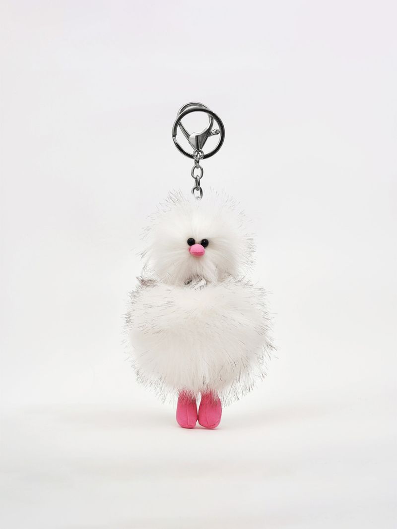Cosymosy Ugly Bird Keyring - White