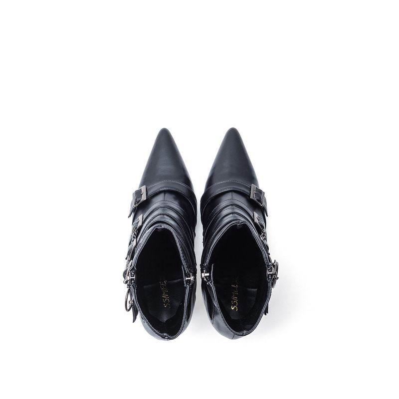Buckle Chain Walker Heel(Black)