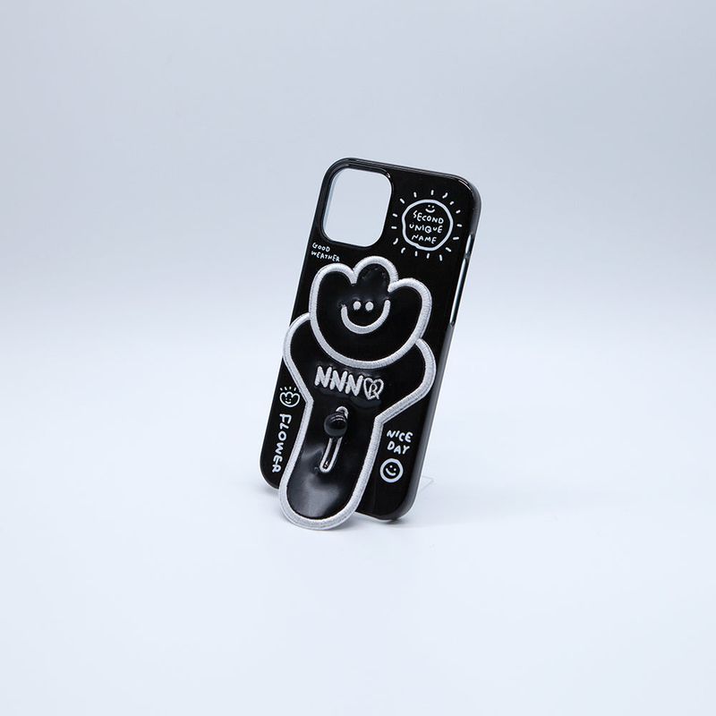 SUN CASE FLOWER PATCH BLACK
