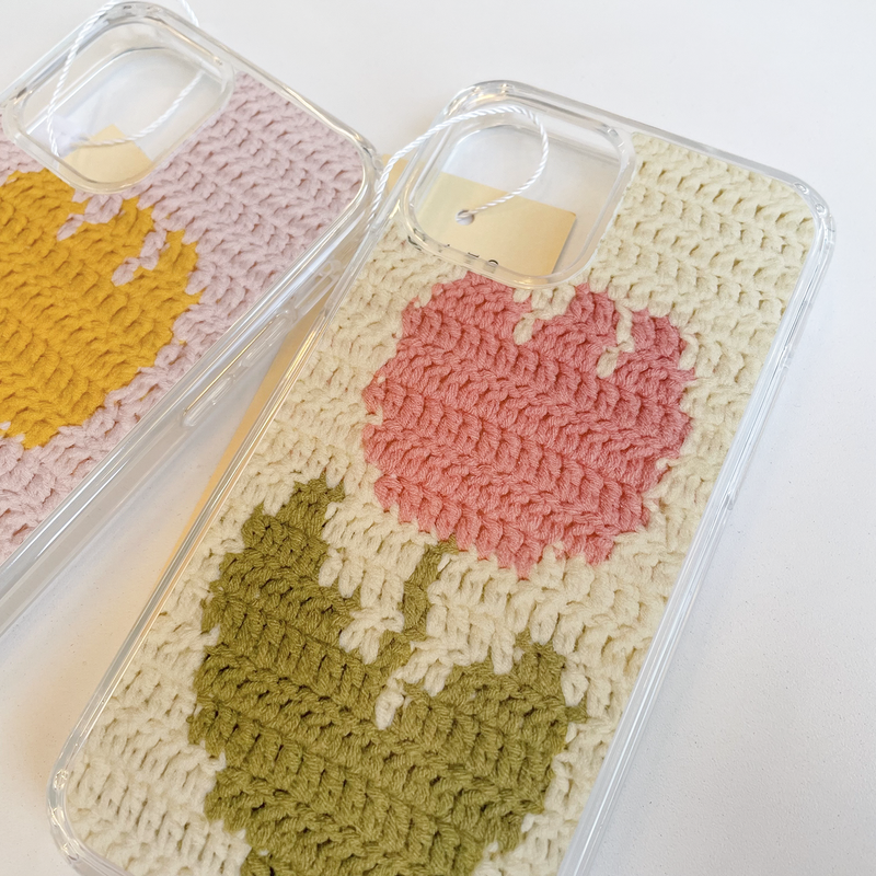 TULIP CROCHET HARD JELL CASE_PINK TULIP