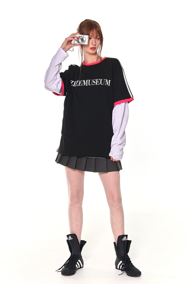 COLORS LINE LINGER LINE T-SHIRTS (BLACK)