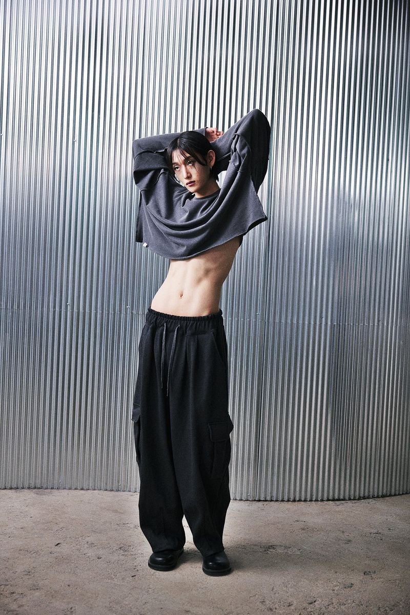 H-T CARGO BALLOON SWEAT PANTS (Charcoal)