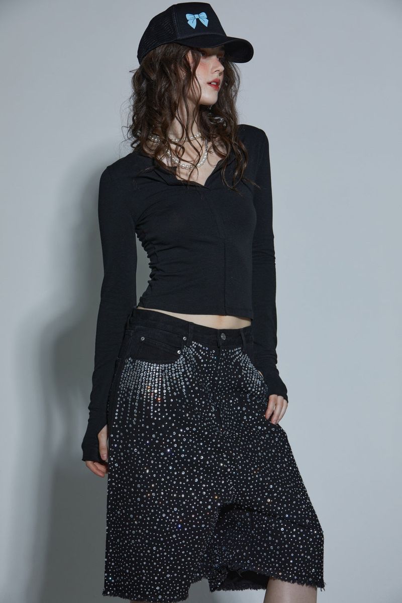 DIA BERMUDA PANTS -BLACK