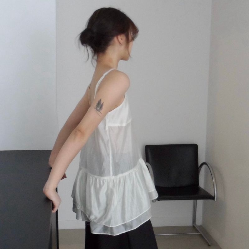 Unbalanced Ruffle Bustier - 2colors