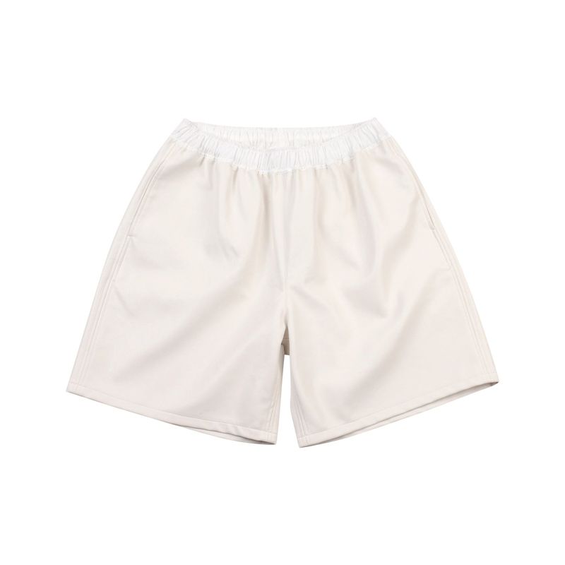 C.O.M.E（シーオーエムイー）の「[UNISEX] Faux-Leather Shorts (White)（Pants）」