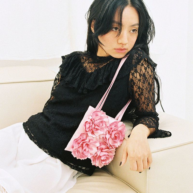 PLANFOROTHERDAY(プランフォーアザーデイ)の「【MADE】ROSE BOUQUET BAG ROSE PINK(Bags)」