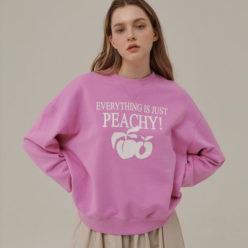 Between A and B(ビットウィーンエーアンドビー)の「WHITE PEACH PRINT SWEATSHIRT_PINK(Tops)」