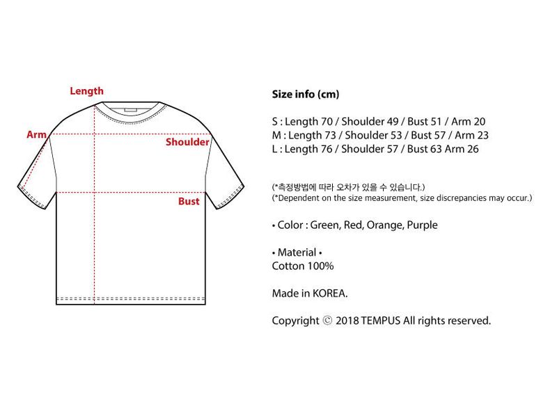 SPACE BEAR BIG LOGO T-SHIRTS [RED]