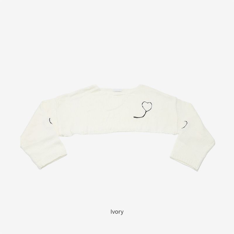 Solas Heart Crop Knit