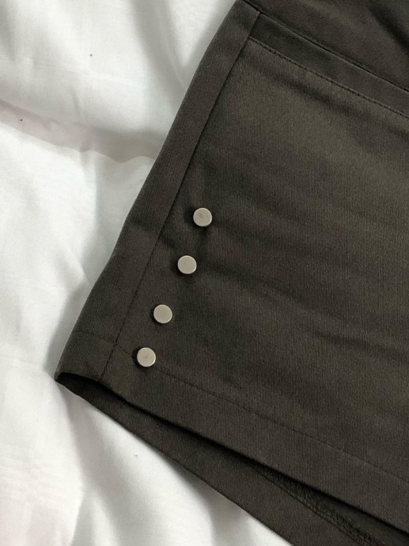 flat studded shorts