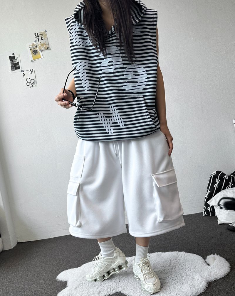 Diverse Multi Cargo Balloon Bermuda Shorts 4color