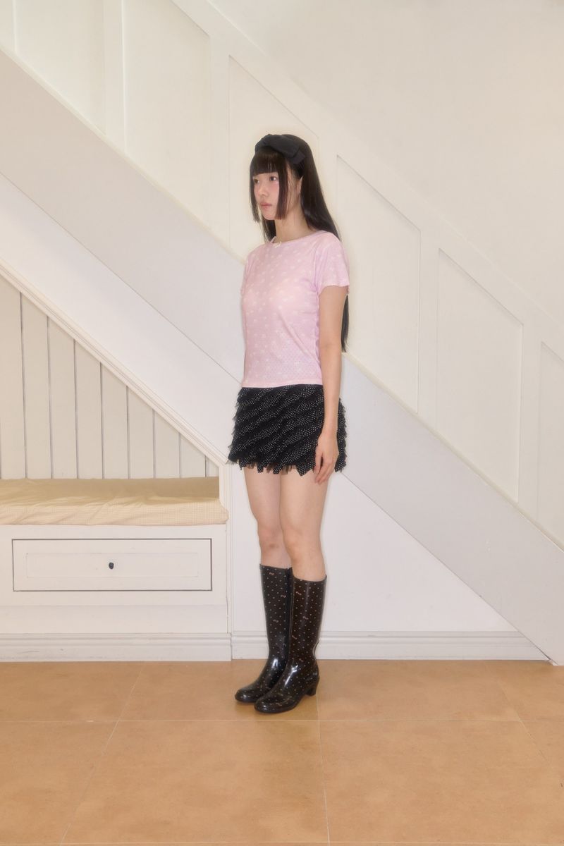 KIRI SKULL EYELET TOP (PINK)
