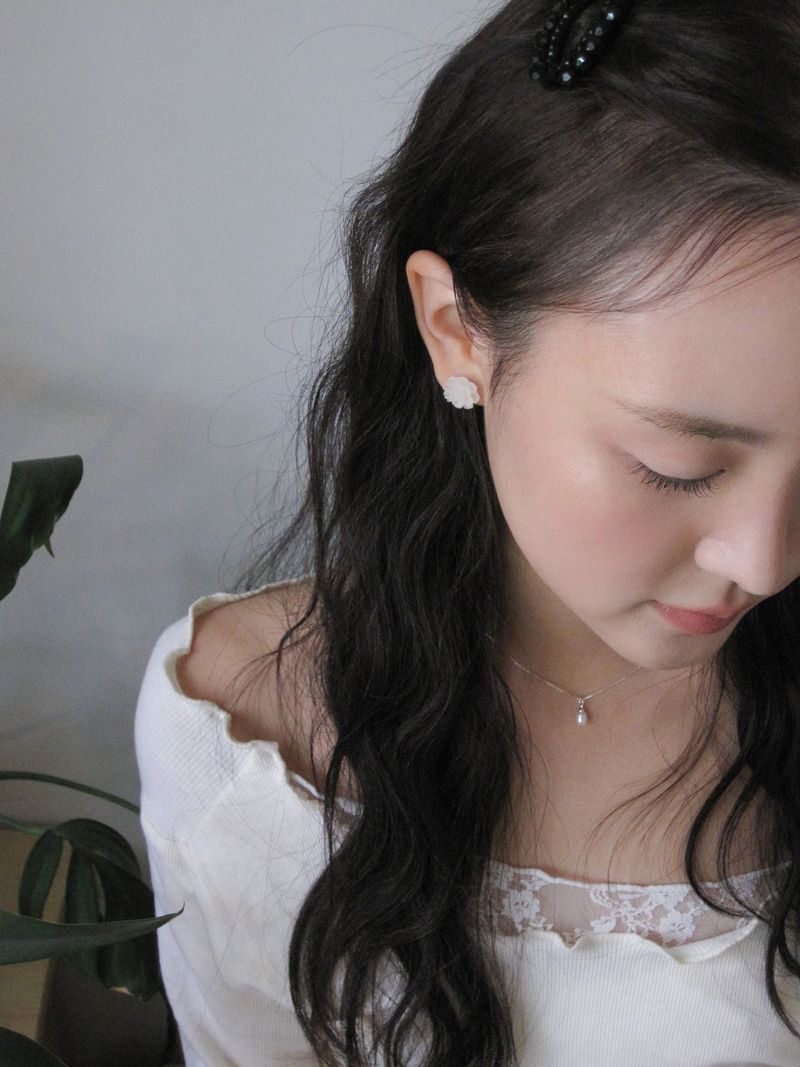 [925 Silver] Lotus Earrings