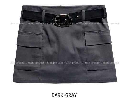 Linda belt point mini skirt
