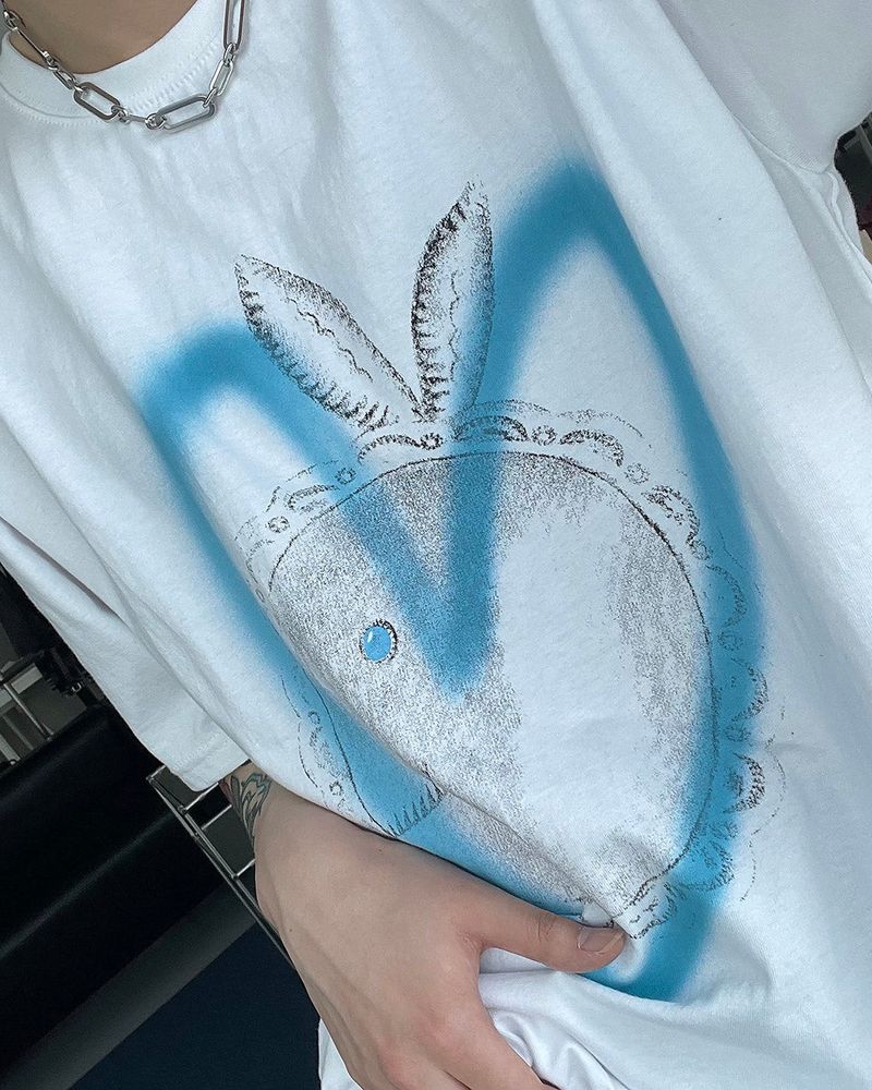 SO Heart Rabbit Printed Short-Sleeved (4 colors)
