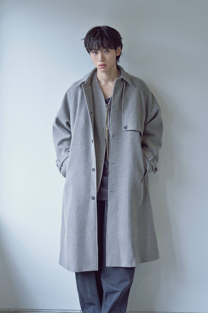 PURE-WOOL 90 BALMACAAN COAT (Khaki Beige)
