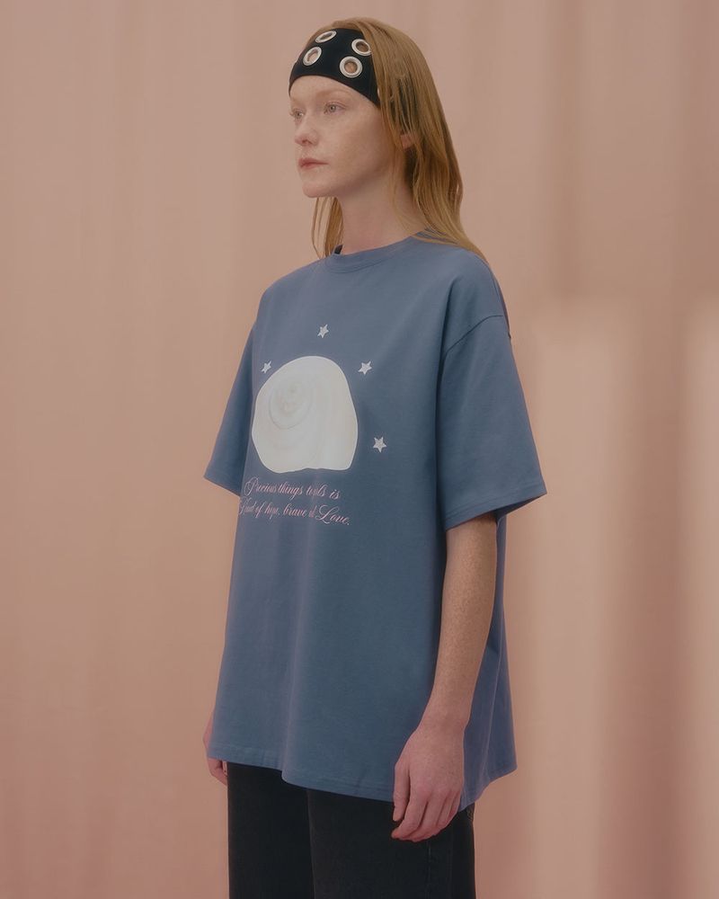 CHARMING SHELL TSHIRT-BLUE