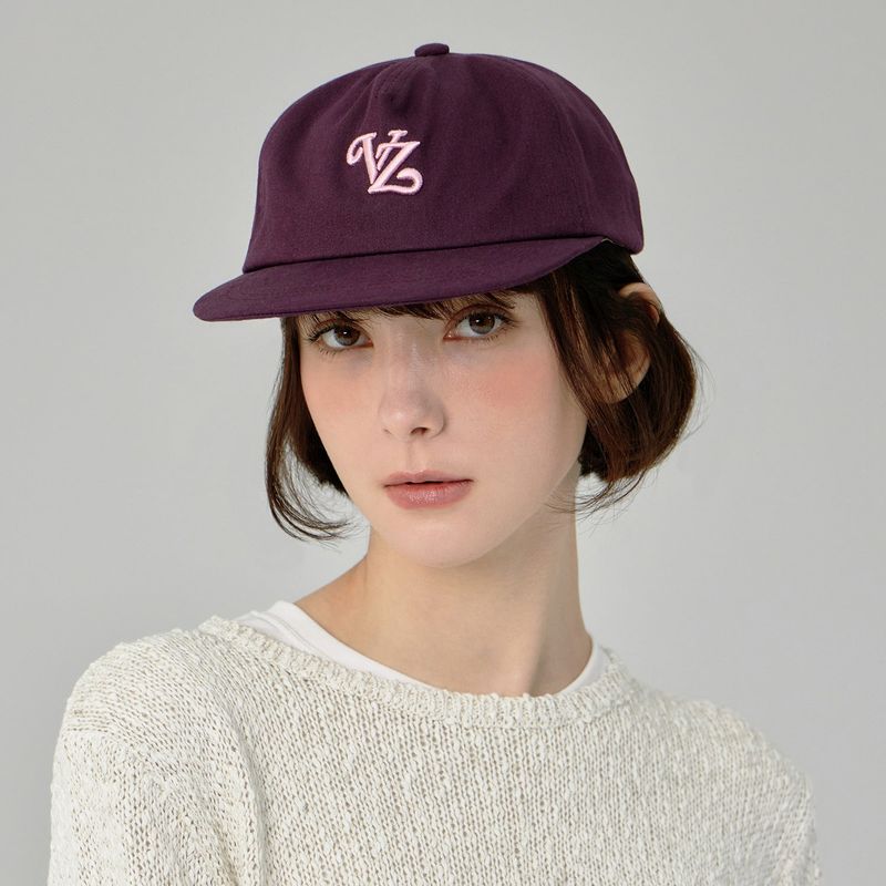Leaf VZ Monogram 5-Panel Ball Cap / Burgundy