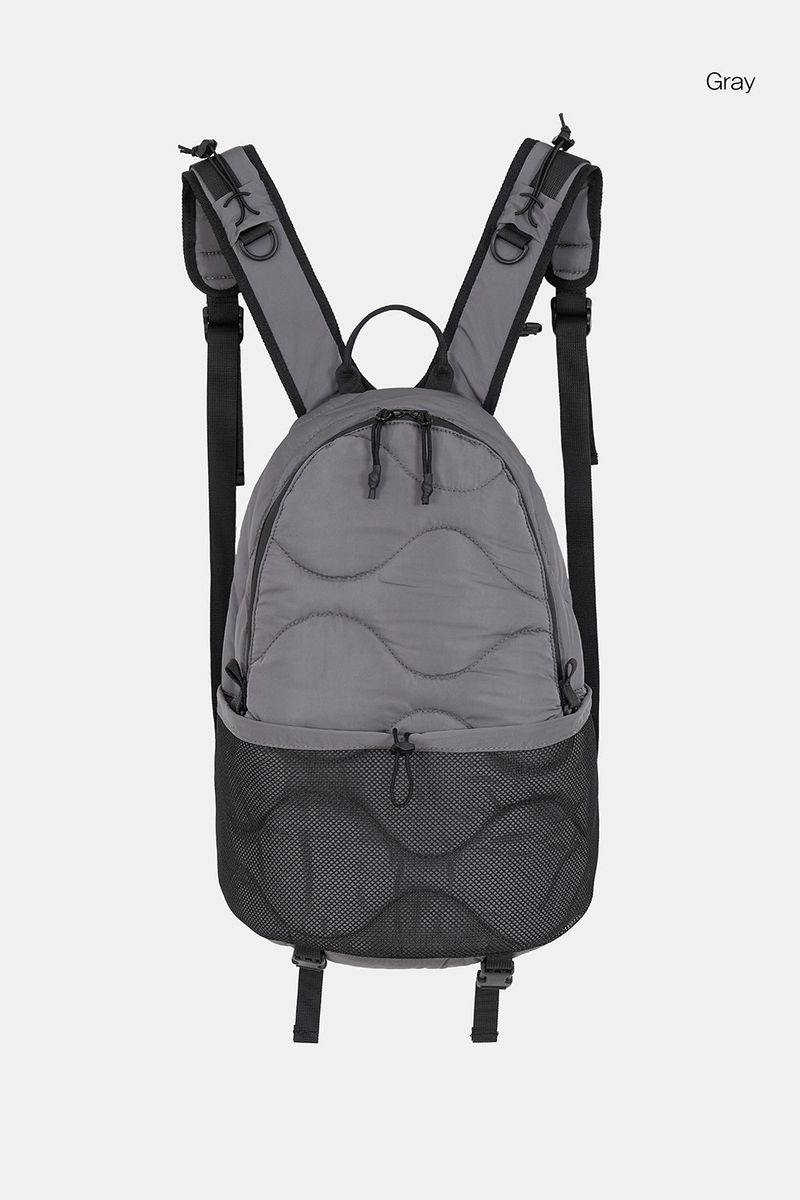 Winding stitch padded backpack