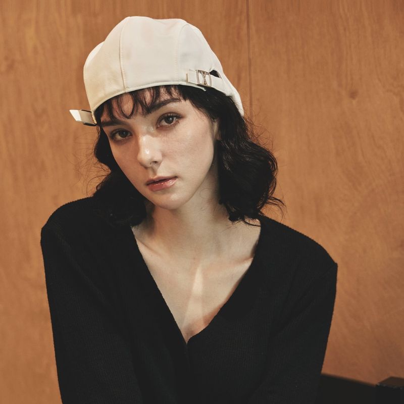 VA Square Belt Hunting Cap / White