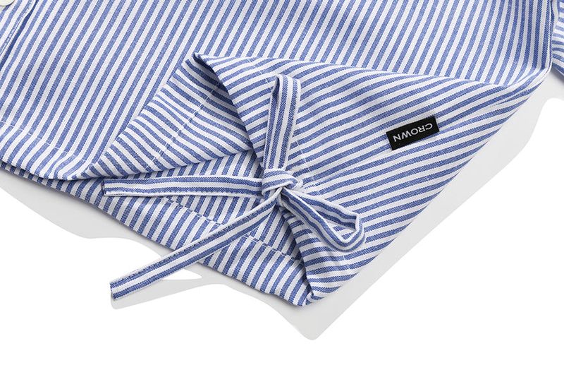 WOMANS BALLOON STRIPE SHIRT_BLUE