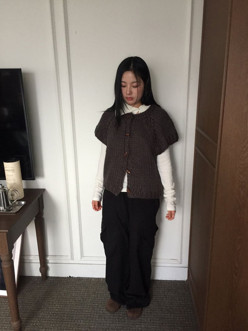 Grandma Hand-Knit Bolero (2color)