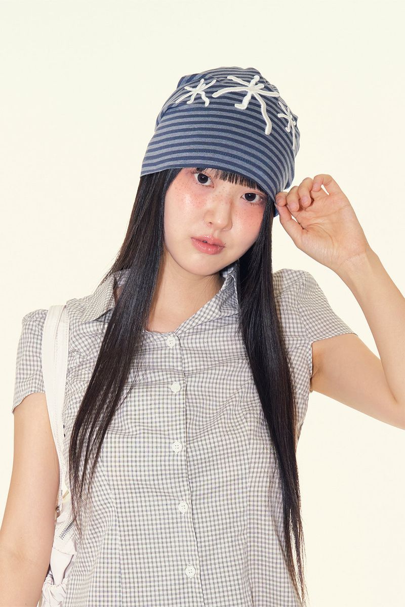 Raucohouse（ラウコハウス）の「Florin stripe bandana beanie（Hats）」