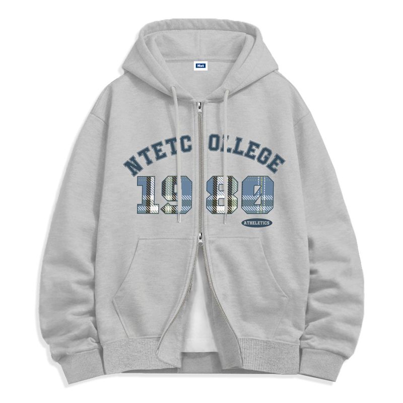1980 check 2-way zip-up (4color)