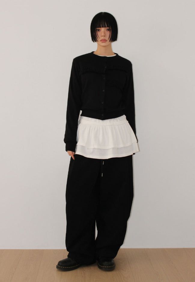 (Brushed) FRILL STRAP LONGSLEEVE