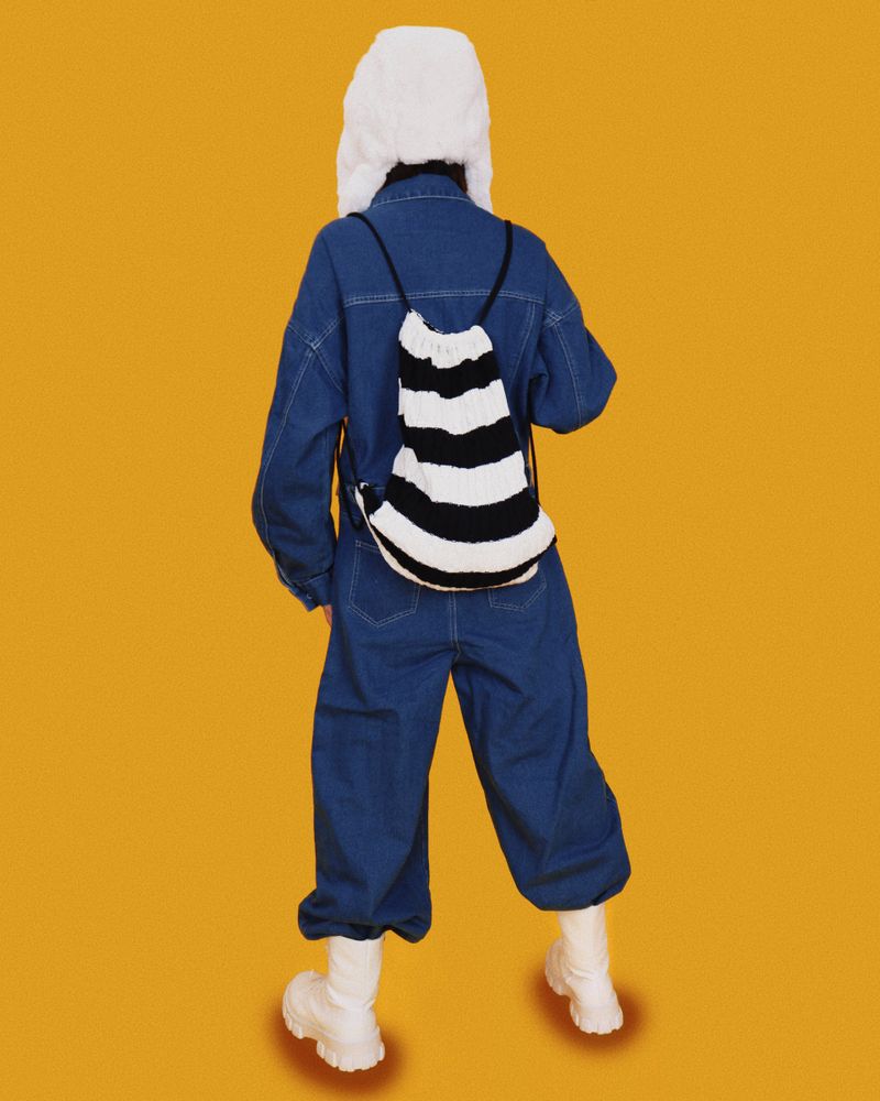mush over denim jumpsuit