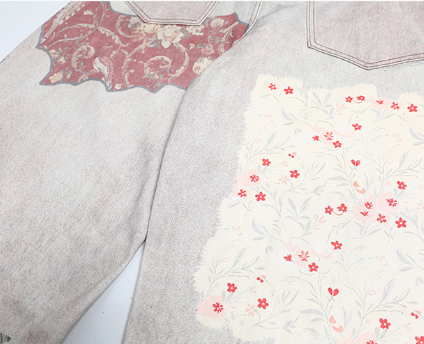 Yena Patchwork Wide Denim