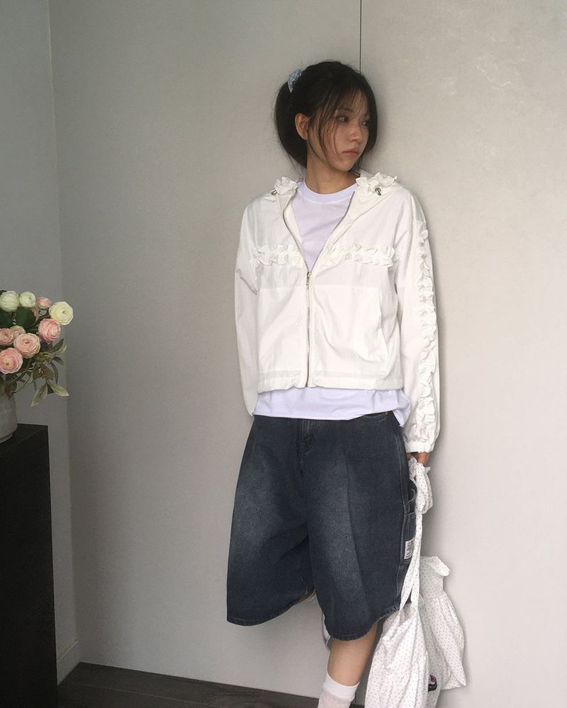 Pinpo Frill Windbreaker Zip-up