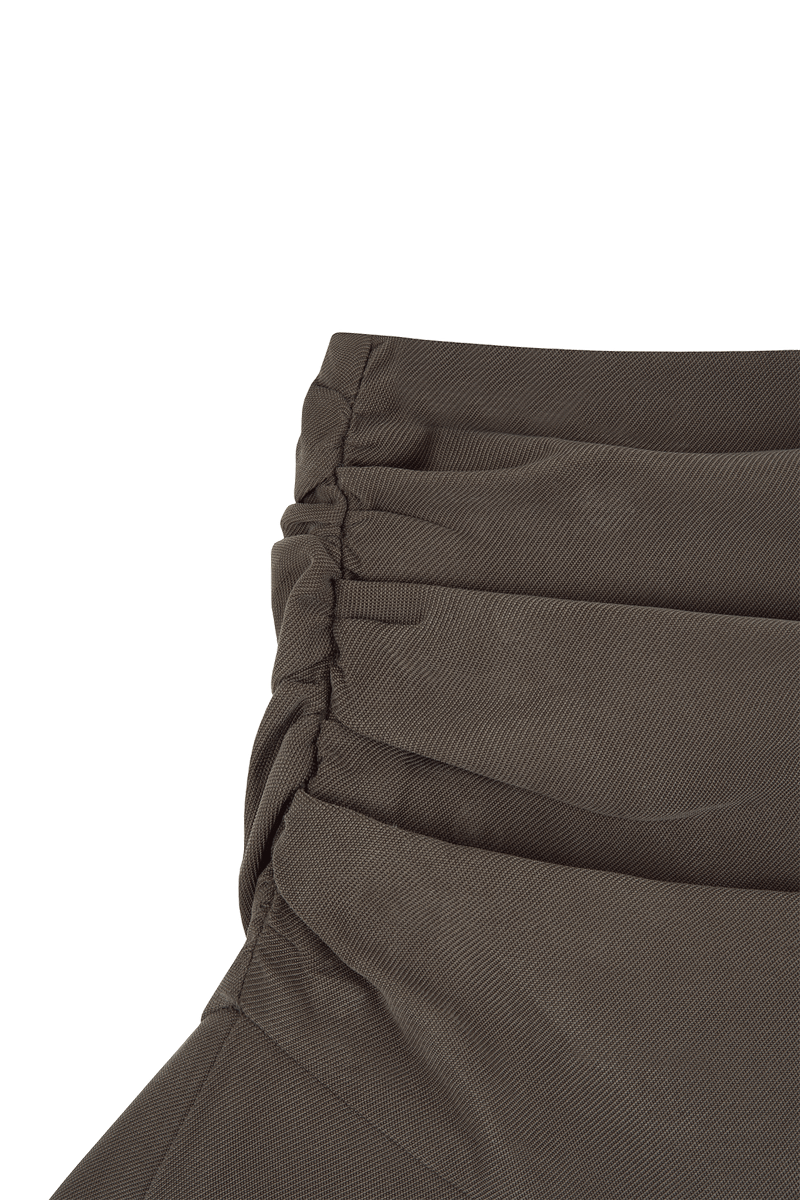Tulip drape skirt, Brown