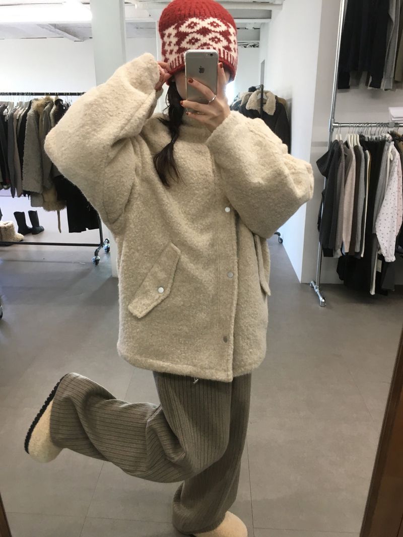 DUGGY(ダギー)の「Odd Boucle High Neck Jacket (2color)(Jackets/Outerwear)」