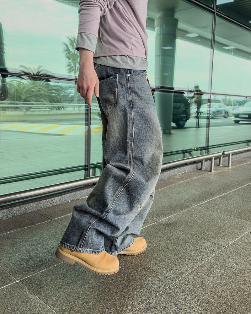 Nova Curved Panel Denim Pants