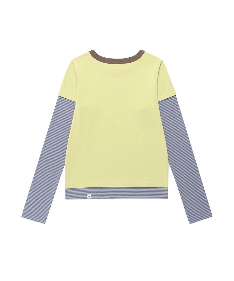 W STRAWBERRY LAYERED LS TEE YELLOW(CV2FFFT551A)