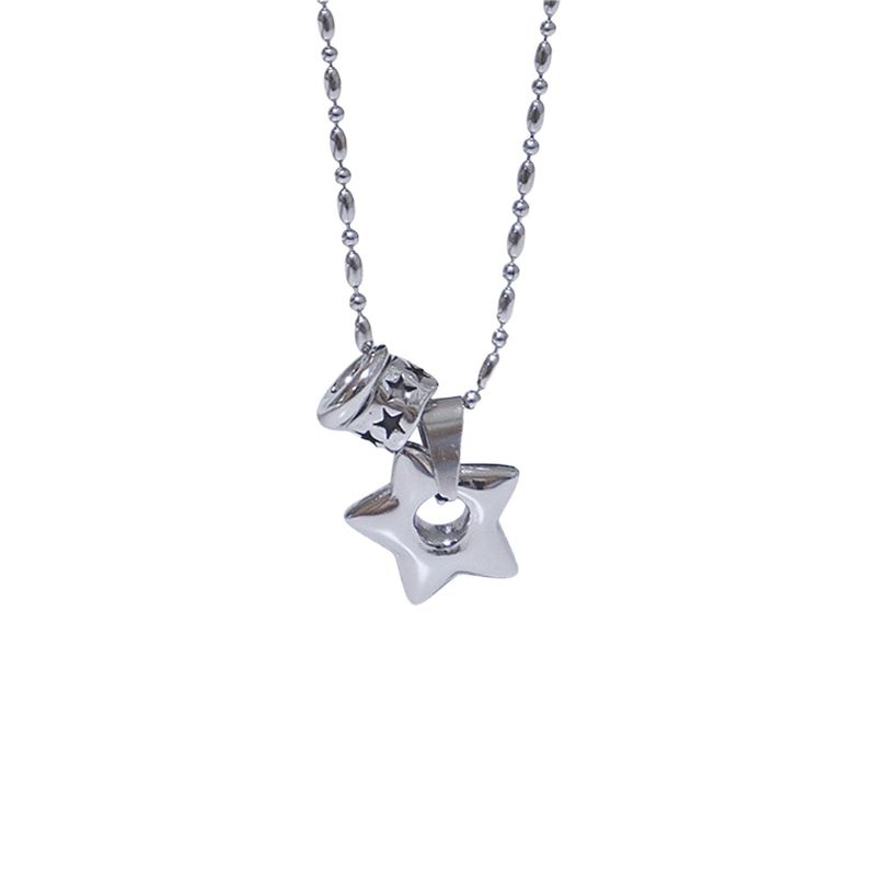 RUNARING（ルナリング）の「All surgical steel wave black star necklace（Accessories）」