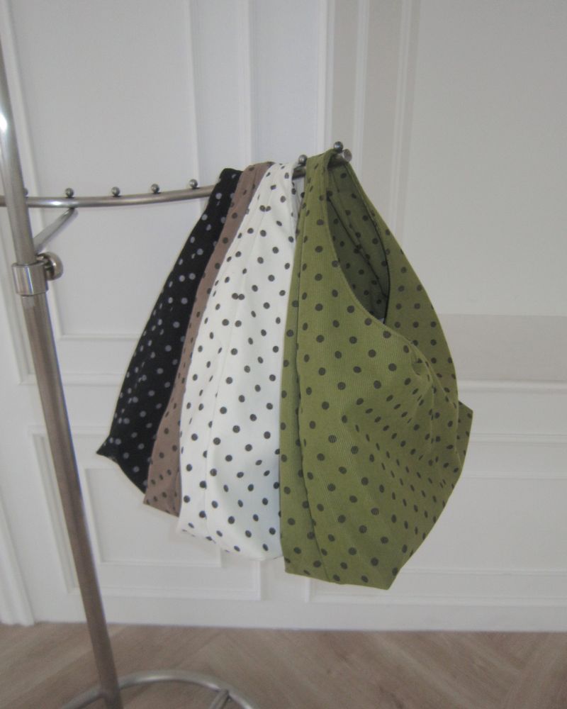 Perkin Corduroy Dot Shoulder Bag