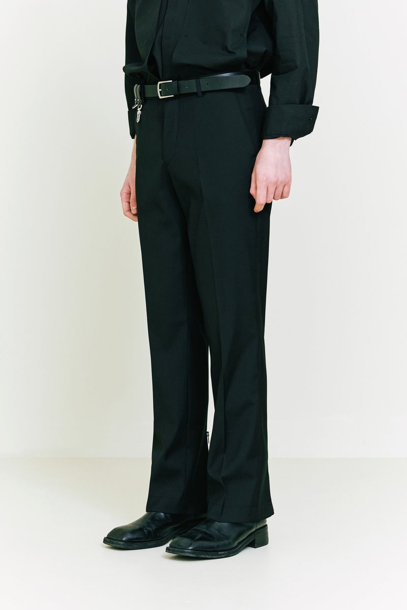 Back Zipper Slacks black