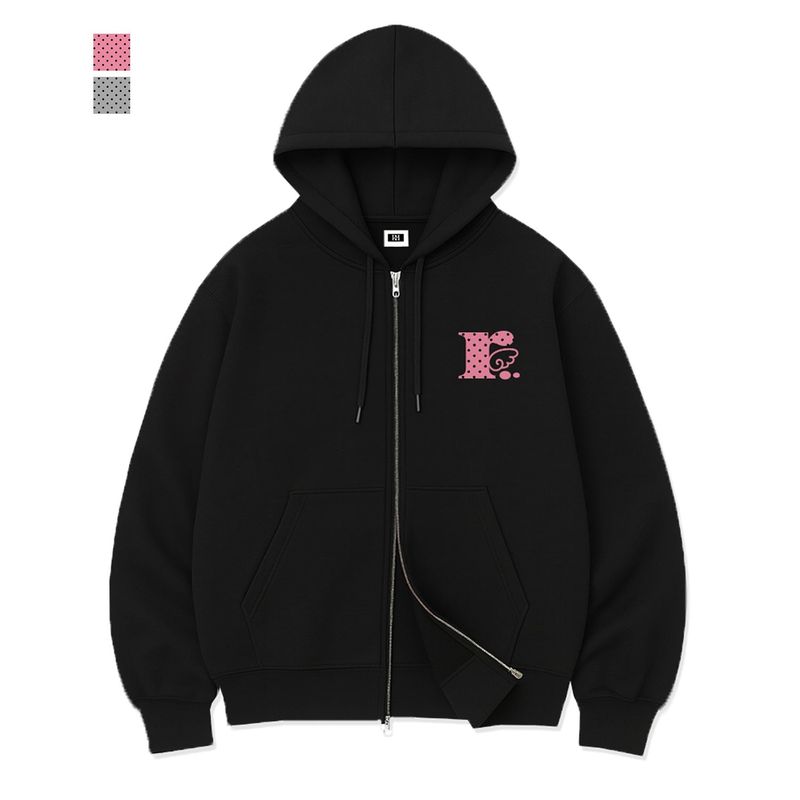 RANDOMOFF（ランダムオフ）の「ロフタイププレードットシンボルオーバーフィット2ウェイジップアップ (2color)（トップス）」